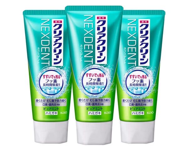 新品 クリアクリーン 【まとめ買い】 ネクスデント ピュアミント 120g×3本セット 折り紙1枚