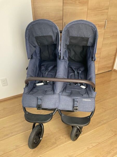 Airbuggy COCO DOUBLE 双子用ベビーカー ネイビー系