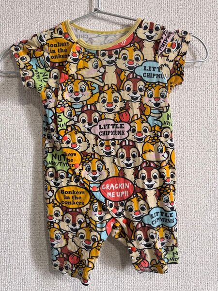 ロンパース 半袖 チップとデール ディズニー Disney チップ デール りす リス 60 70 ベビー ベビー服