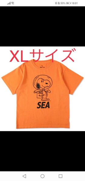 WIND AND SEA SMOOTHY PGT Snoopy Tee ORANGE XLサイズ