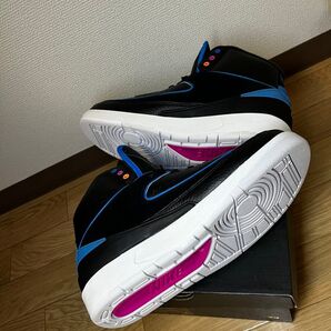 エアジョーダン2 レトロ ブラック ピンクファイヤ フォトブルー 26.0センチNIKE