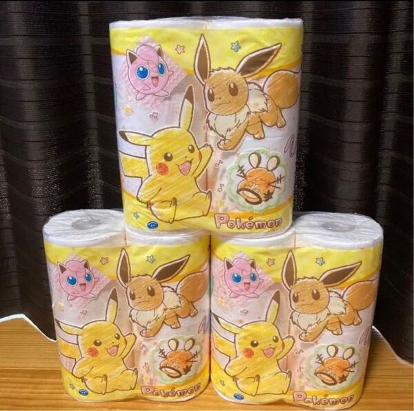 ポケモン トイレットペーパー 4ロール×3セット(12ロール)