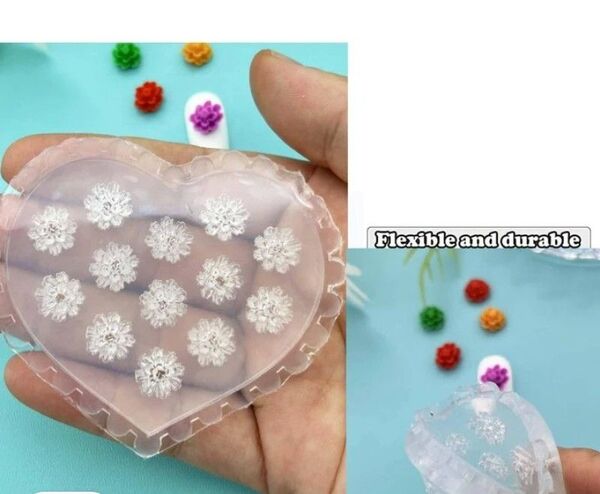ハンドメイド用シリコンモールド☆お花ネイル