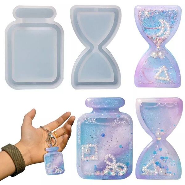 2種2点セット☆砂時計☆香水瓶♪シェイカーシリコンモールド(単品は350円)