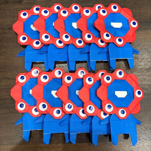 折り紙 ミャクミャク風 大阪万博 壁面飾り ハンドメイド 10個セット