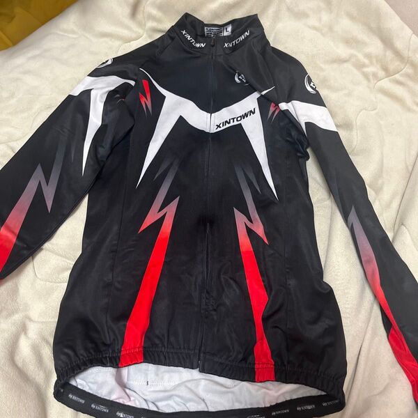 サイクルジャージ 長袖 自転車 ロードバイク 冬用 裏起毛 L