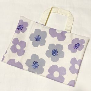 レビューブックカバー モダンフラワー パープル