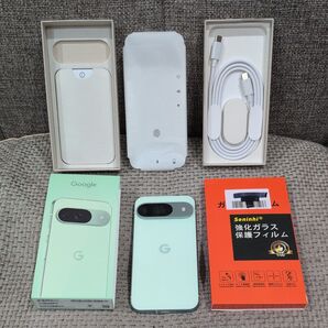 Pixel 9 6.3インチ メモリー12GB ストレージ128GB Winter green 美品 未使用フィルム付き
