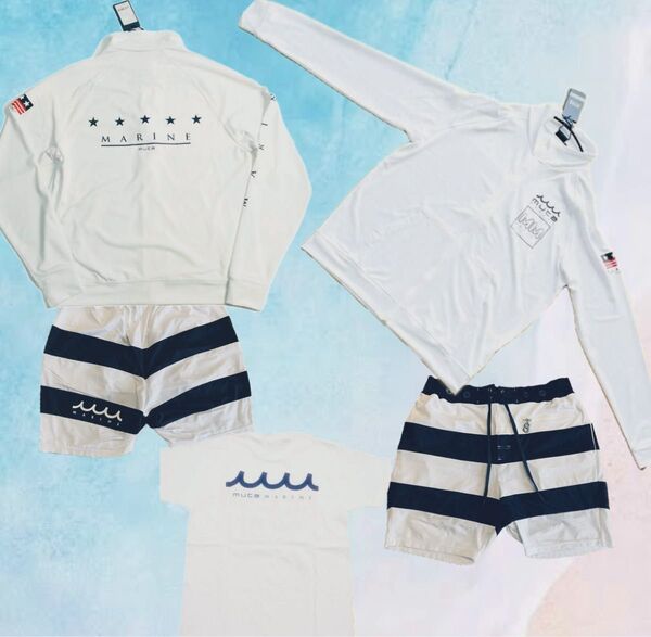ムータ muta 3点新品未使用 Tシャツ 上下セットアップラッシュガード ショートパンツ marine サイズ上6下4