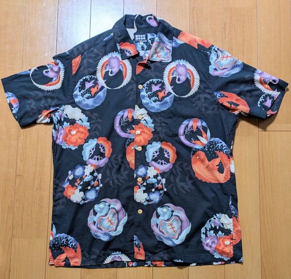 【美品 レア】TK TAKEO KIKUCHI タケオキクチ アロハシャツ 和柄 サイズ4 メンズ