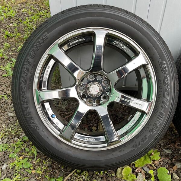 〈①/4本〉 18インチ中古ホイール&2022年製タイヤ 4本とも共通サイズ:18×7.5J +48 & 225/55-18