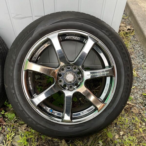 〈④/4本〉 18インチ中古ホイール&2019年製タイヤ 4本とも共通サイズ:18×7.5J +48 & 225/55-18