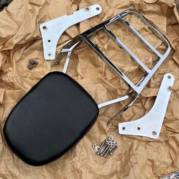 レブル250 MC13 キャリア シーシーバー バックレスト グラブバー 背もたれパッド付き 穴開け加工あり 逃がし加工あり