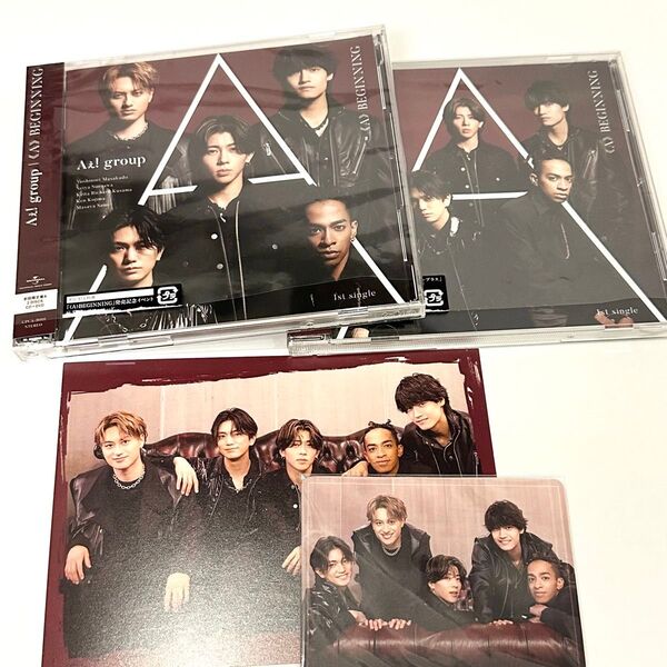 Aぇ!group A BEGINNING シングル CD 初回限定盤A 初回盤 通常盤 限定 フォトカード トレカ 特典付き