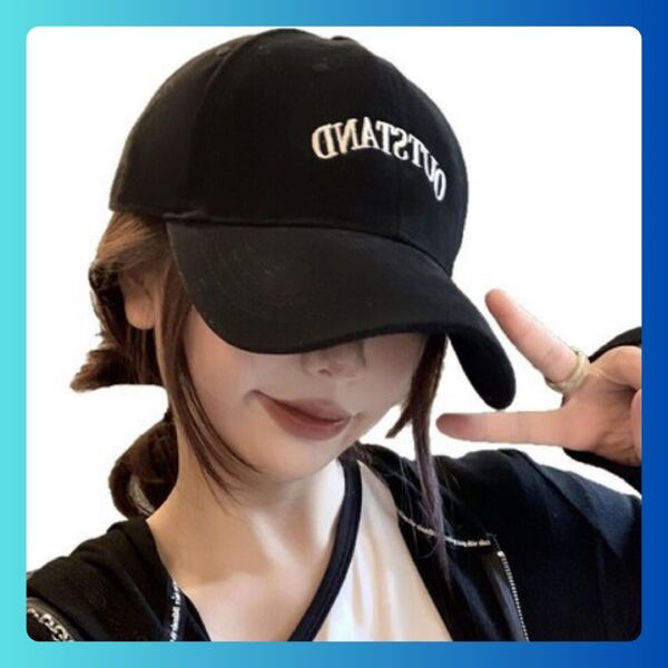 大きいサイズのキャップ ブラック 60-65㎝ 帽子 春夏秋冬 大きめ 男女兼用 キャップ FREE ブラック