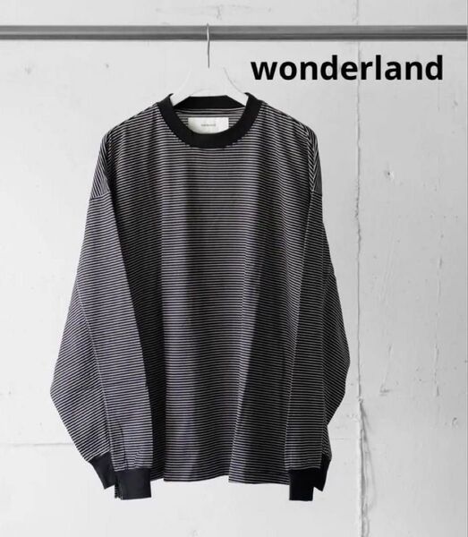 Wonderland (ワンダーランド) Wind L/S T-Shirts ブラック ボーダーT