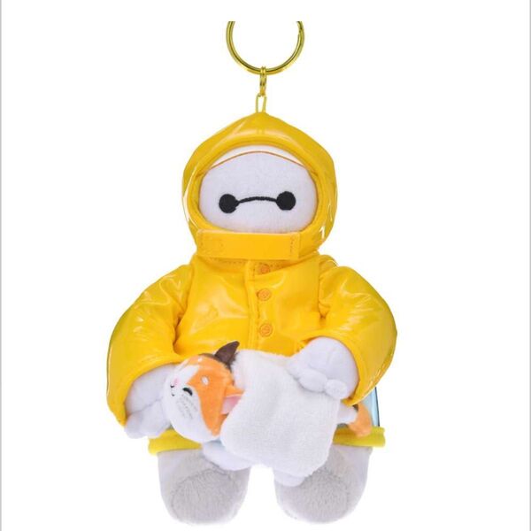 新品タグ付きベイマックス&モチ ぬいぐるみキーホルダー・キーチェーン Rain