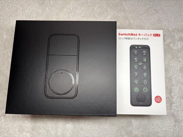オプション充電バッテリー付属 中古 SwitchBot スマートロック プロ 指紋認証パッド セット 動作問題なし スイッチボット
