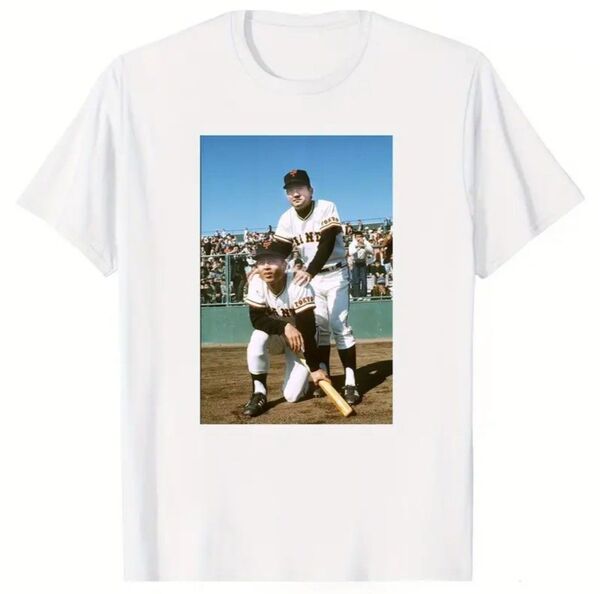 長嶋茂雄 王貞治 ОNコンビ Tシャツ 白 ホワイト ジャイアンツ 巨人軍 野球 ベースボール スポーツ レジェンド