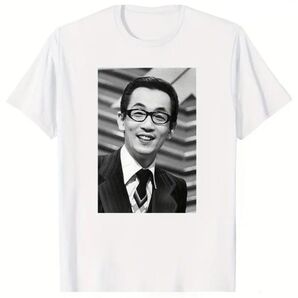 横山やすし Tシャツ 白 ホワイト やすしきよし 漫才師 お笑い芸人 破天荒 ロック ハードコアパンク 昭和レトロ