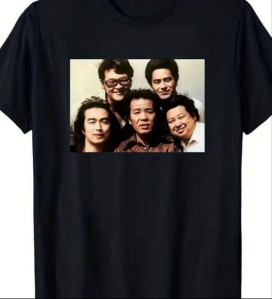 ドリフターズ Tシャツ 黒 ブラック 志村けん 加藤茶 いかりや長介 高木ブー 仲本工事 コメディアン お笑い パロディ おもしろ