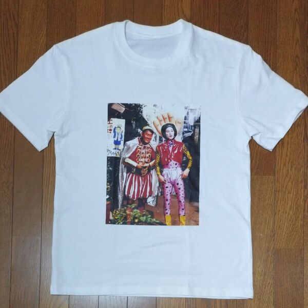 ひょうきん族 tシャツ ホワイト 白 ビートたけし 北野武 明石家さんま ムービー 映画 お笑い パロディ おもしろ ギャグ L