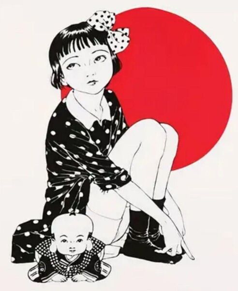 ☆本日限定SALE!! 少女椿 みどり Tシャツ 白 ホワイト 丸尾末広 アングラ 漫画 アニメ Мサイズ