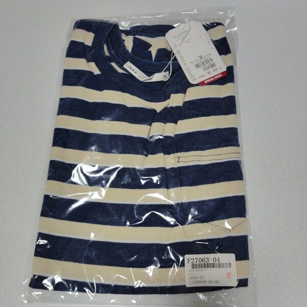 新品 ikka INDIGOボーダーTシャツ 半袖