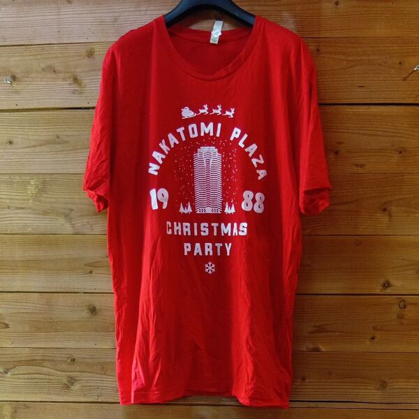 NAKATOMI PLAZA CHRISTMAS PARTY 1988 Tシャツ レッド2 XLサイズUSA 輸入古着