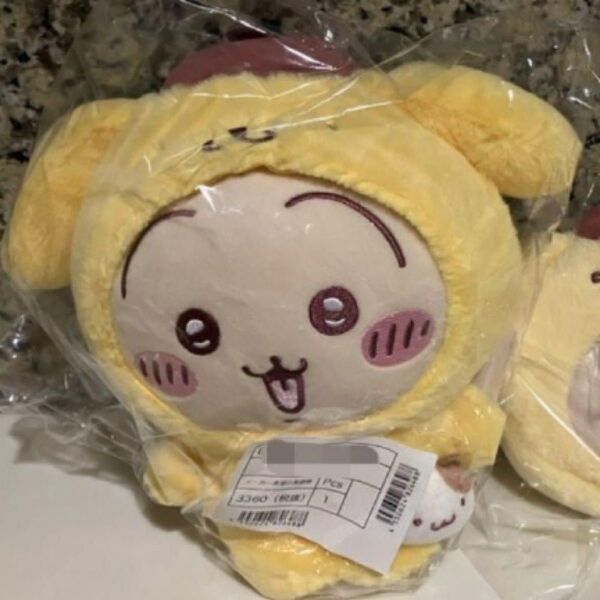 ちいかわ×サンリオキャラクターズ ぬいぐるみ マスコット うさぎ ポムポムプリン