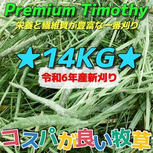 ★チモシー14kg 令和6年産新物 ★プレミアム一番刈り うさぎ チンチラ 小動物用品 ペットフード 牧草 おやつ
