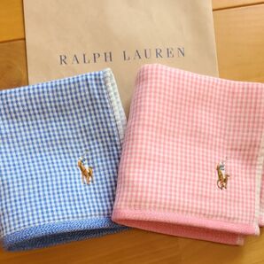 RALPH LAUREN ハンカチ 2枚セット ギンガムチェック