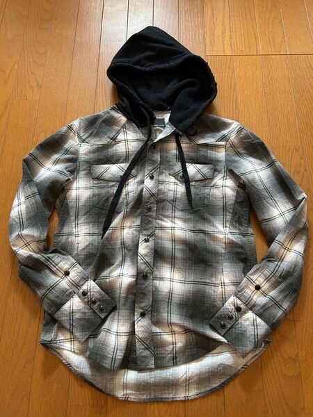 05AW ハイスト期 NUMBER(N)INE フード付きチェックシャツ 復刻