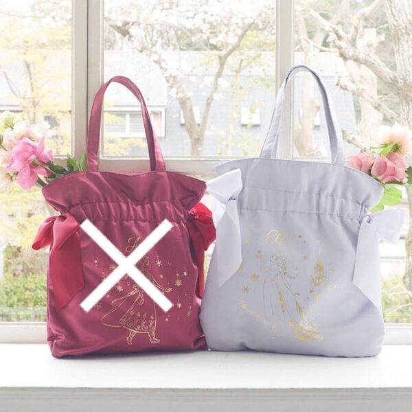 Maison de FLEUR ディズニープリンセス エルサ ダブルリボントートバッグ