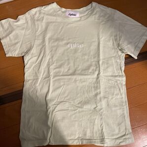 Epine カットソー ロゴ入り Tシャツ 半袖 黄緑 ライトグリーン