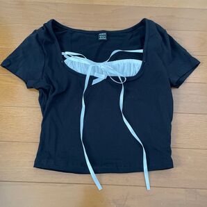 カットソー Tシャツ トップス 半袖 半袖Tシャツミニ丈 チビT