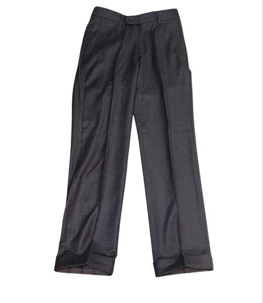 美品 Ermenegildo Zegna エルメネジルドゼニア ウール カシミヤ スラックスパンツ トラウザーズ 44R ブラウン
