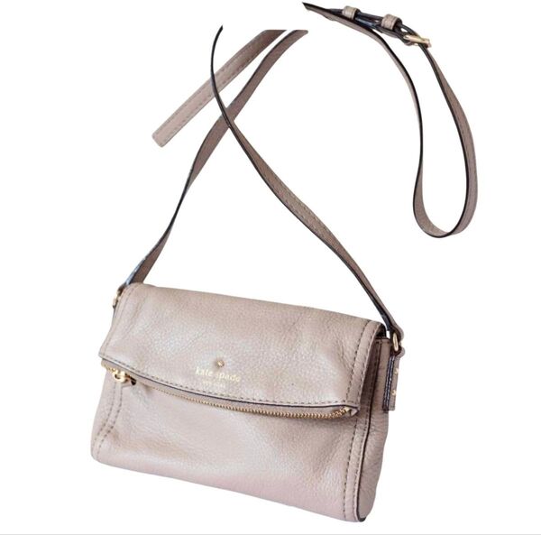 美品 ケイトスペード KATE SPADE レザー ショルダーバッグ 斜め掛け ポシェット ポーチ ロゴ