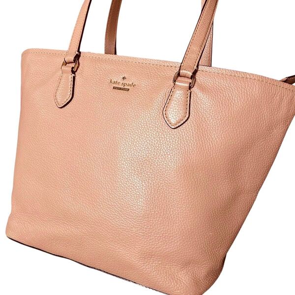 ケイトスペード ニューヨーク kate spade レザー トートバッグ ショルダーバッグ 肩掛け A4サイズ対応 ピンク