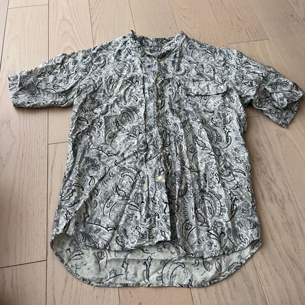 半袖シャツ 総柄 半袖 シャツ トップス L ペイズリー柄