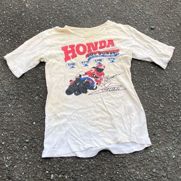 レア!HONDA バイクデザイン Tシャツ ヴィンテージ モトクロス 半袖Tシャツ