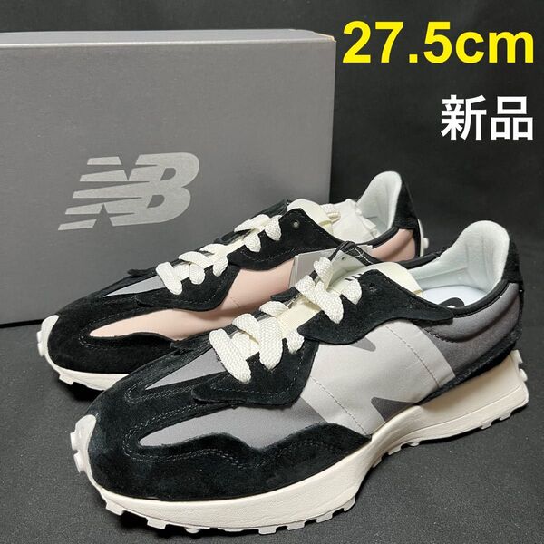 27.5cm 新品!NEW BALANCE スニーカー U327W EM ニューバランス 黒 グレー ピンク