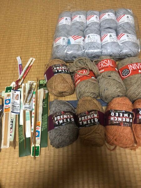 編み物セット ユニバーサル毛糸や編み物の小物など 手芸材料 毛糸