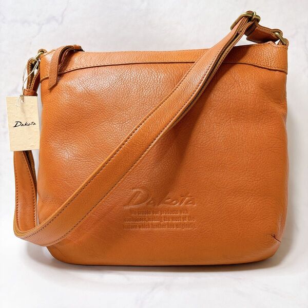 新品タグ付き Dakota ショルダーバッグ 本革 ブラウン ジェントリー