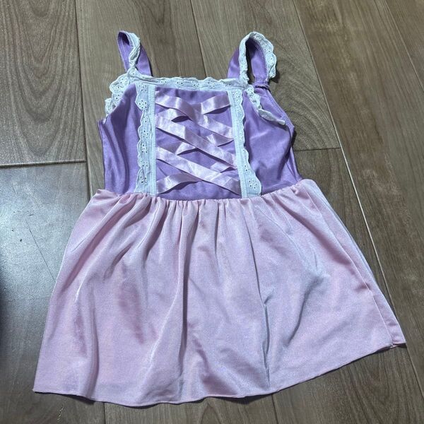ラプンツェル 水着 130センチ ワンピース レオタード 女の子 女児 キッズ