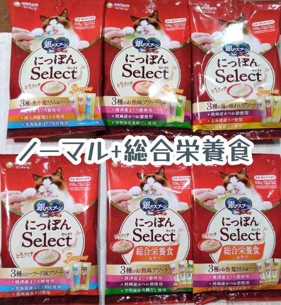 銀のスプーン三ツ星グルメ とろリッチ + 総合栄養食 計6袋★猫のおやつ