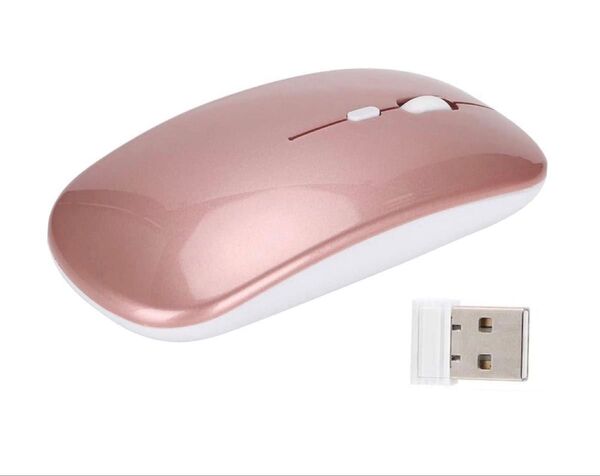 充電式無線マウス1200dpi高精度2.4Gワイヤレスマウス 超軽量 携帯便利 静音タイプ(カチカチ音がしない)