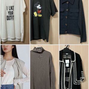 ヤマダヤ まとめ売り Tシャツ トップス 長袖 カットソー カーディガン ジャケット 福袋 レディース 半袖 カジュアル 未使用
