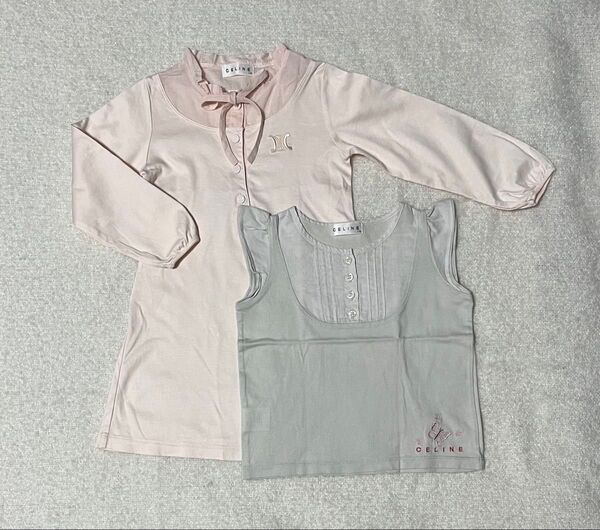 セリーヌ CELINE キッズ ワンピース ノースリーブシャツ 110