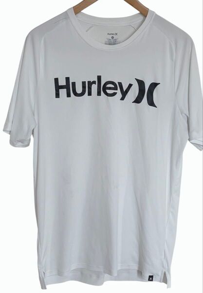 Hurley ラッシュガード tシャツ 半袖 白 Mサイズ Nike Dri-FIT 速乾 upf50